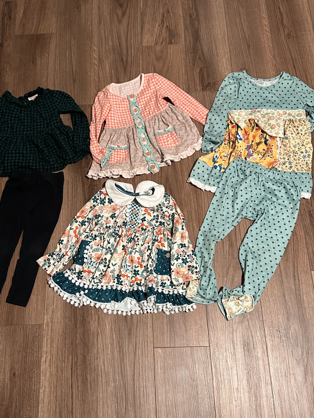 Bundle of Girls 4T Long Sleeve Tops and Bottoms